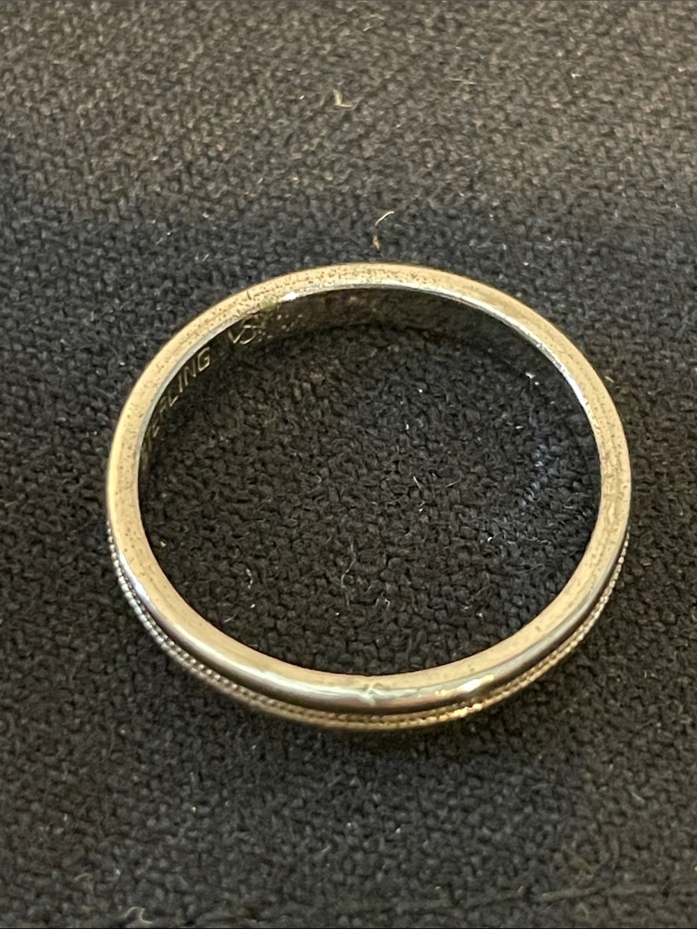 Vintage Sterling Silver Band - Picture 3 of 3